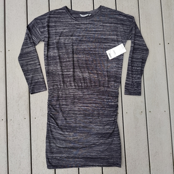 Athleta Dress Beyond Soft Black Gray Athletic Stretch Jersey Stretchy Medium NWT - Picture 3 of 12